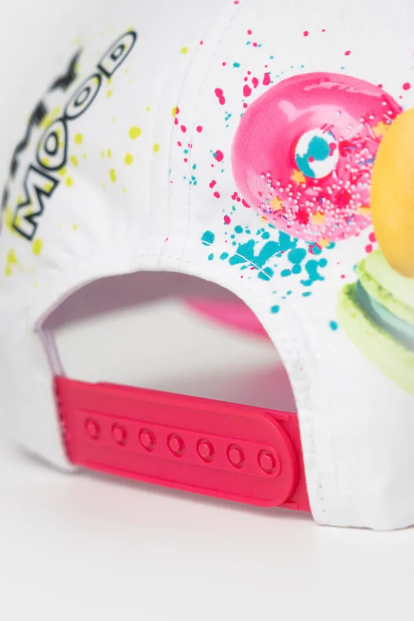 Кепка текстильная для девочек PLAYTODAY, белый - фото 2