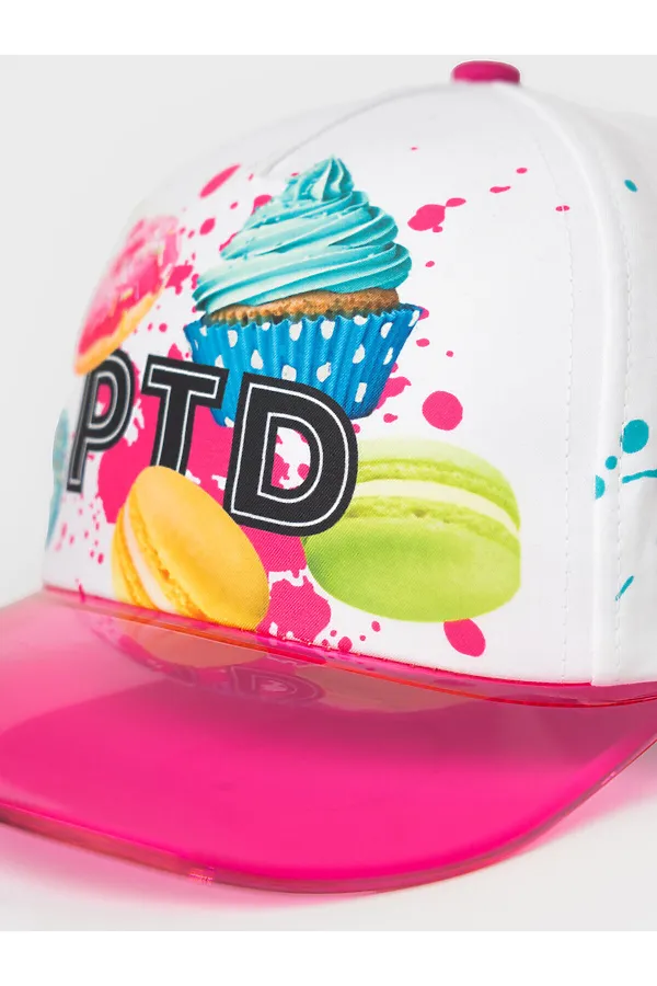 Кепка текстильная для девочек PLAYTODAY, белый - фото 2