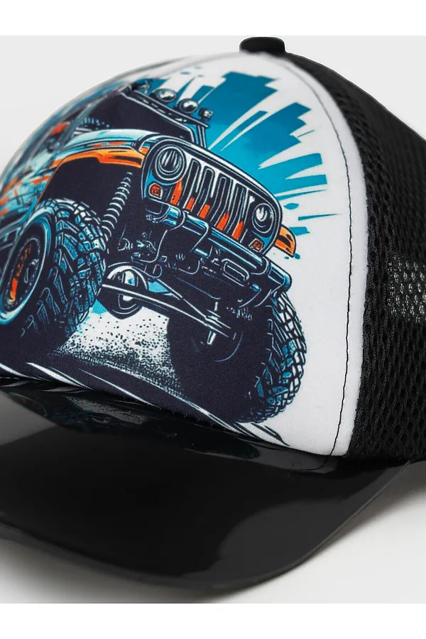 Кепка текстильная для мальчиков PLAYTODAY, белый,черный - фото 2