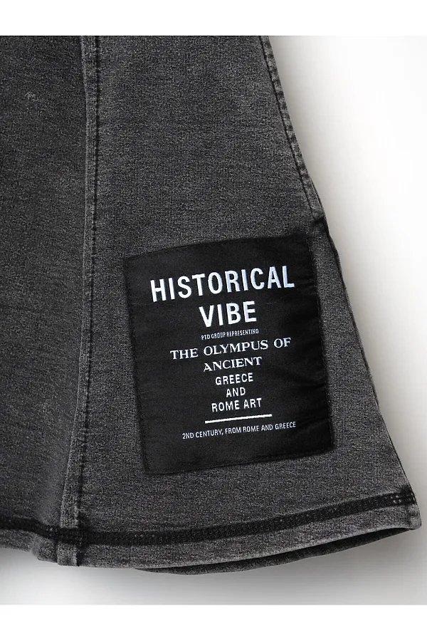 Юбка трикотажная для девочек PLAYTODAY, темно-серый - фото 2