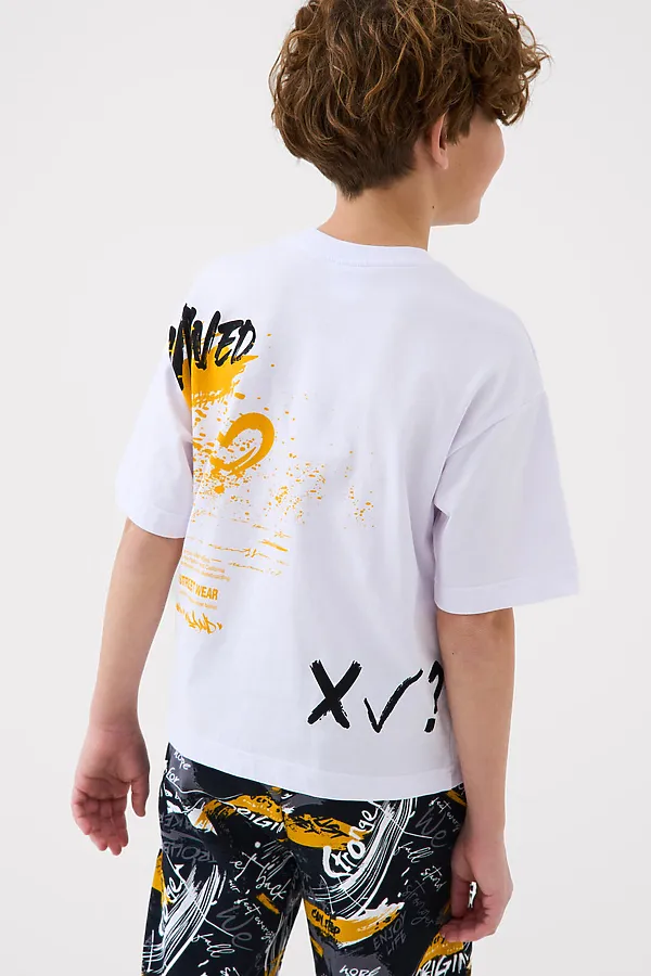 Фуфайка трикотажная для мальчиков (футболка) PLAYTODAY, белый - фото 2