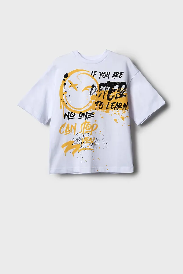 Фуфайка трикотажная для мальчиков (футболка) PLAYTODAY, белый - фото 2