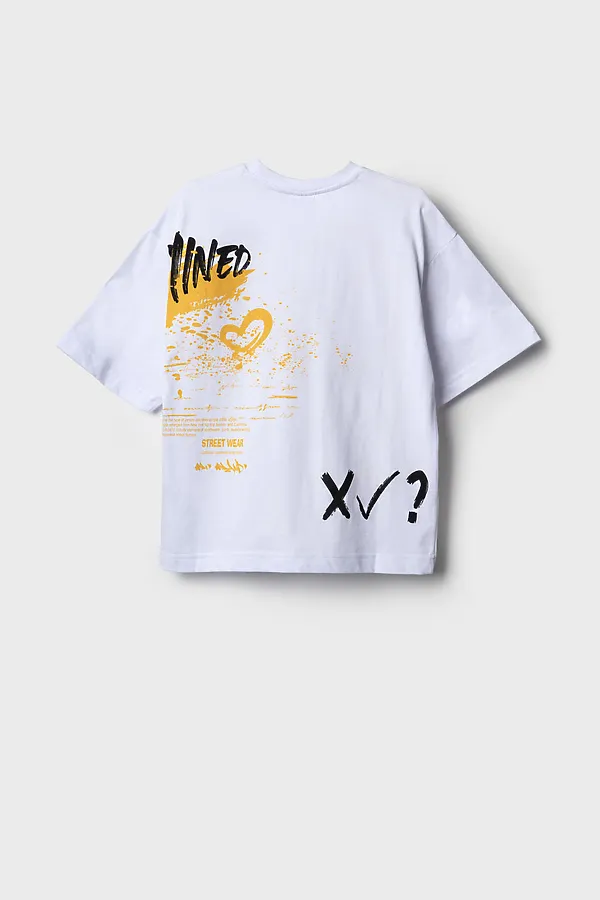 Фуфайка трикотажная для мальчиков (футболка) PLAYTODAY, белый - фото 2