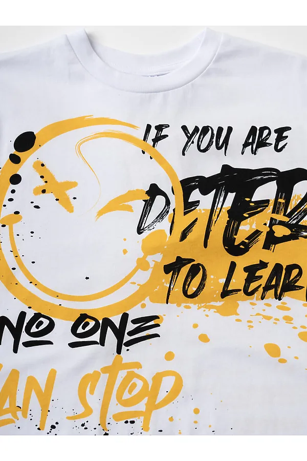 Фуфайка трикотажная для мальчиков (футболка) PLAYTODAY, белый - фото 2