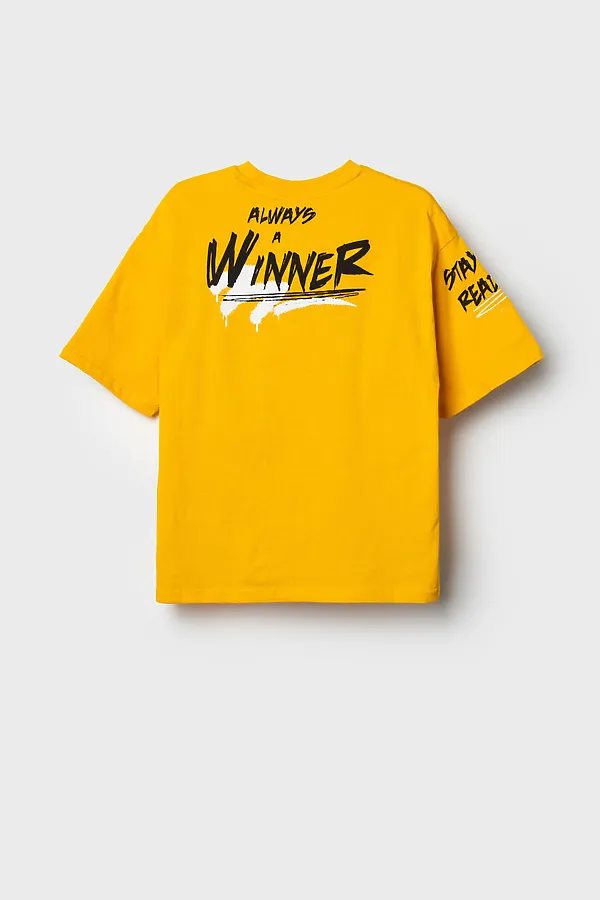 Фуфайка трикотажная для мальчиков (футболка) PLAYTODAY, оранжевый - фото 2