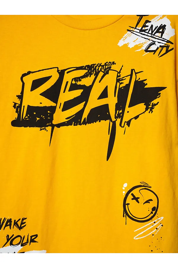 Фуфайка трикотажная для мальчиков (футболка) PLAYTODAY, оранжевый - фото 2