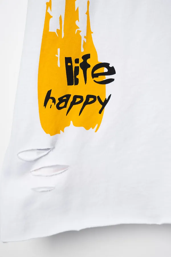 Комплект трикотажный для мальчиков: фуфайка (футболка), брюки PLAYTODAY, белый,черный - фото 2