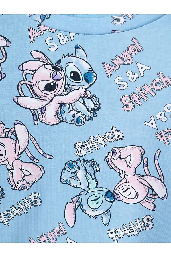 Пижама трикотажная для девочек PLAYTODAY, голубой,светло-розовый - фото 2