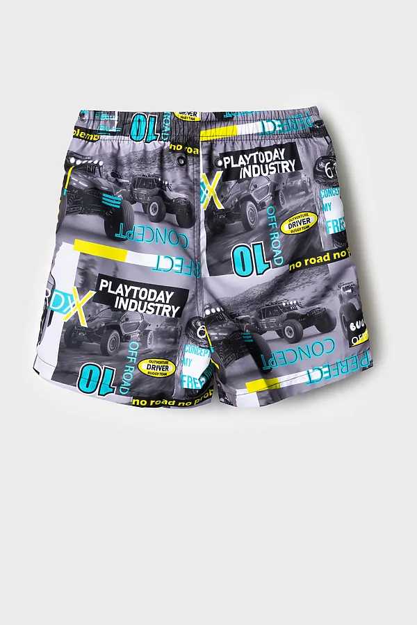 Шорты текстильные плавательные для мальчиков, средней длины PLAYTODAY, разноцветный - фото 2