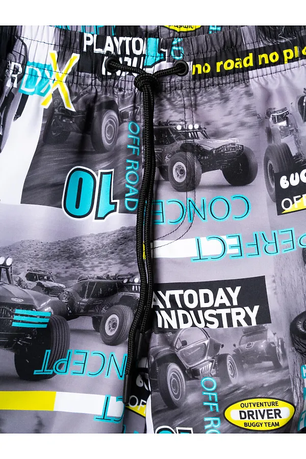 Шорты текстильные плавательные для мальчиков, средней длины PLAYTODAY, разноцветный - фото 2