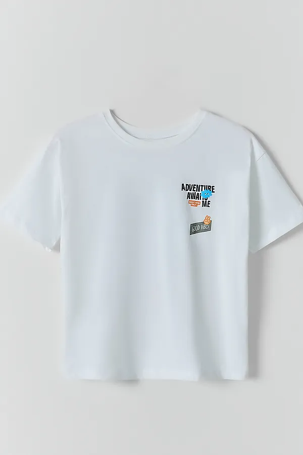 Футболка для мальчиков MARK FORMELLE, белый +печать4 - фото 2