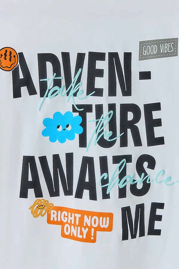 Футболка для мальчиков MARK FORMELLE, белый +печать4 - фото 2