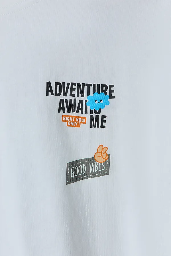 Футболка для мальчиков MARK FORMELLE, белый +печать4 - фото 2