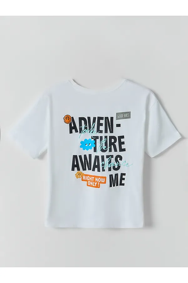 Футболка для мальчиков MARK FORMELLE, белый +печать4 - фото 2