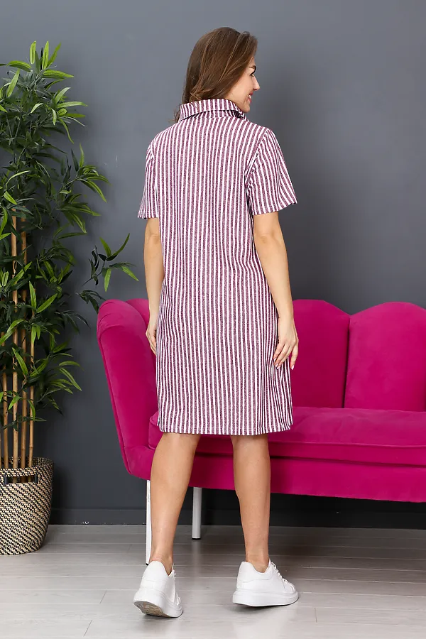 Платье ПЛ-01 НАТАЛИ, брусничный - фото 2