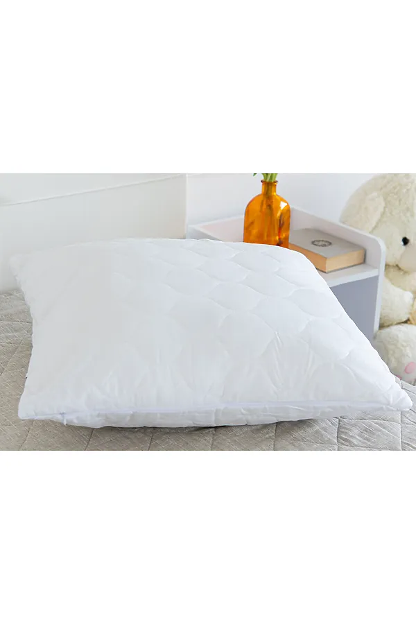 Подушка "Юнибив" бамбук+леб. пух на молнии стеганая м/ф(белая) 550гр, сумка НАТАЛИ, белая - фото 2