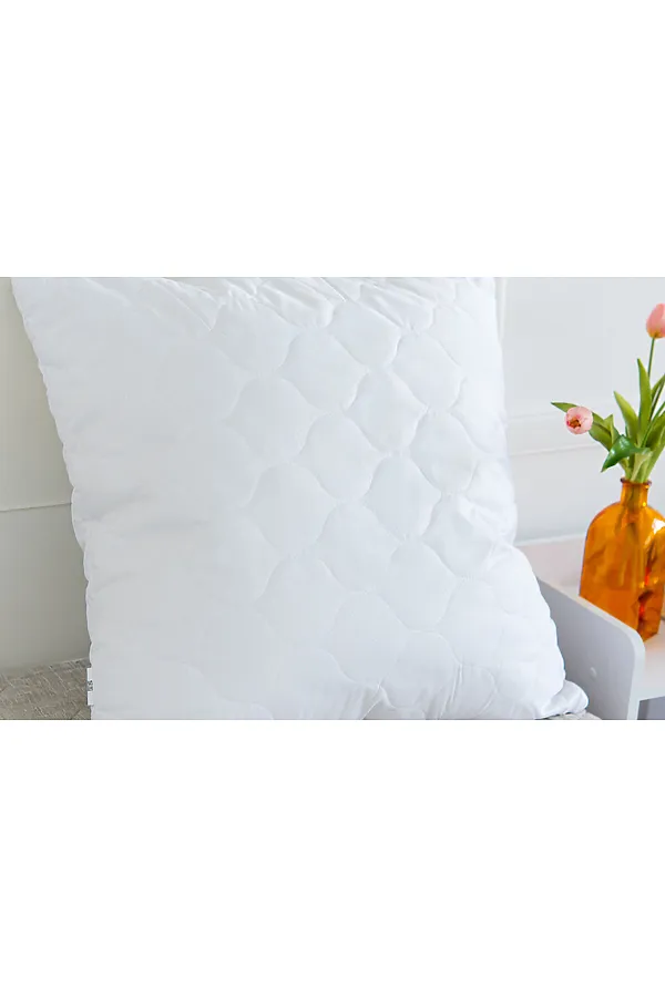 Подушка "Юнибив" бамбук+леб. пух на молнии стеганая м/ф(белая) 550гр, сумка НАТАЛИ, белая - фото 2