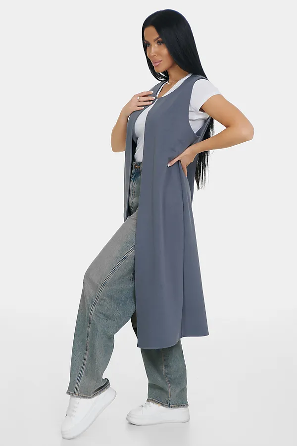 Жилет Стиль НАТАЛИ, серый - фото 2