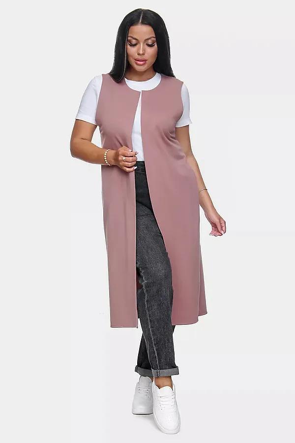 Жилет Стиль НАТАЛИ, какао - фото 2