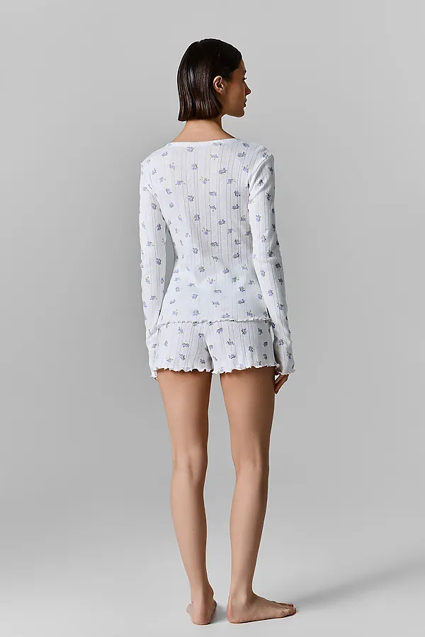 Комплект женский (джемпер, шорты) MARK FORMELLE, цветы на белом1 - фото 2