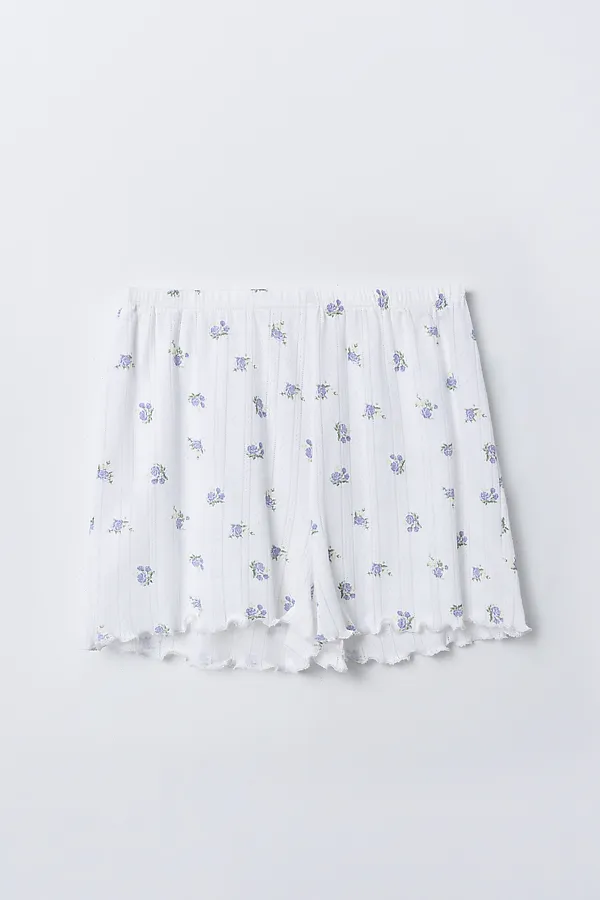 Комплект женский (джемпер, шорты) MARK FORMELLE, цветы на белом1 - фото 2