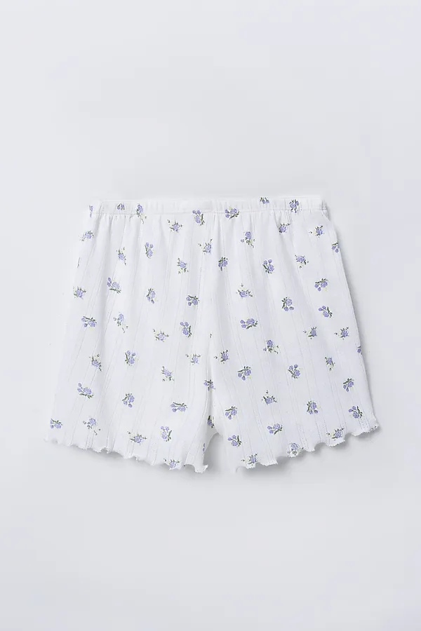 Комплект женский (джемпер, шорты) MARK FORMELLE, цветы на белом1 - фото 2