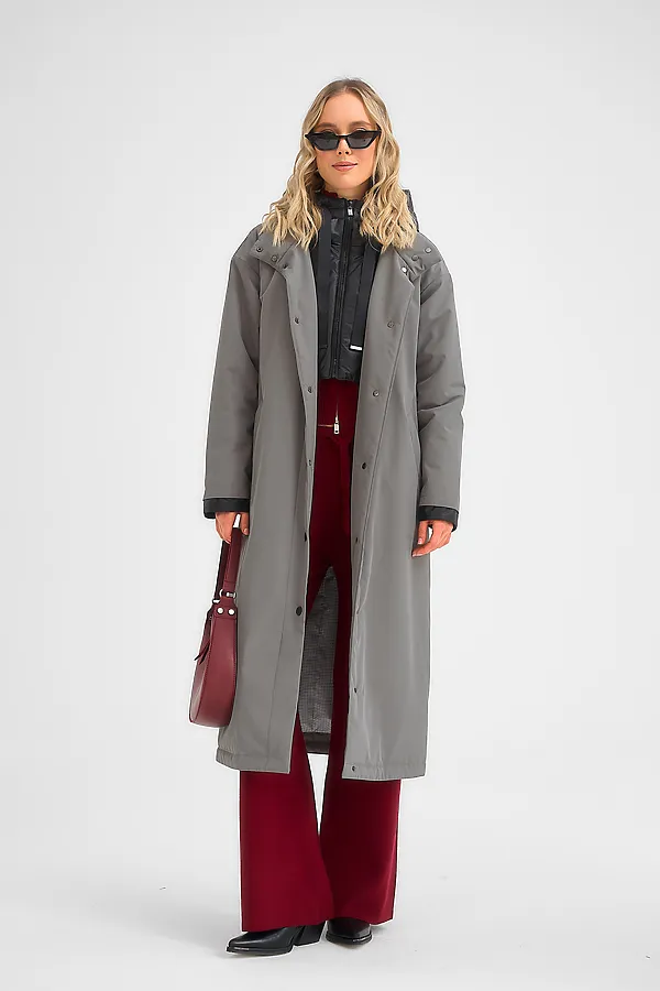  Плащ утепленный HOOPS, хаки - фото 2