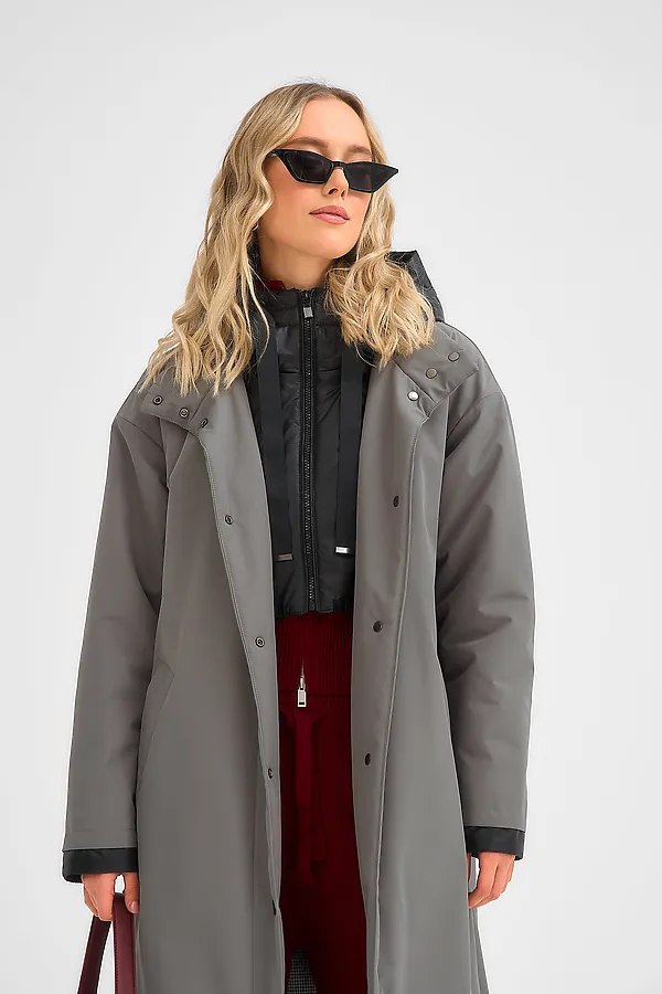  Плащ утепленный HOOPS, хаки - фото 2