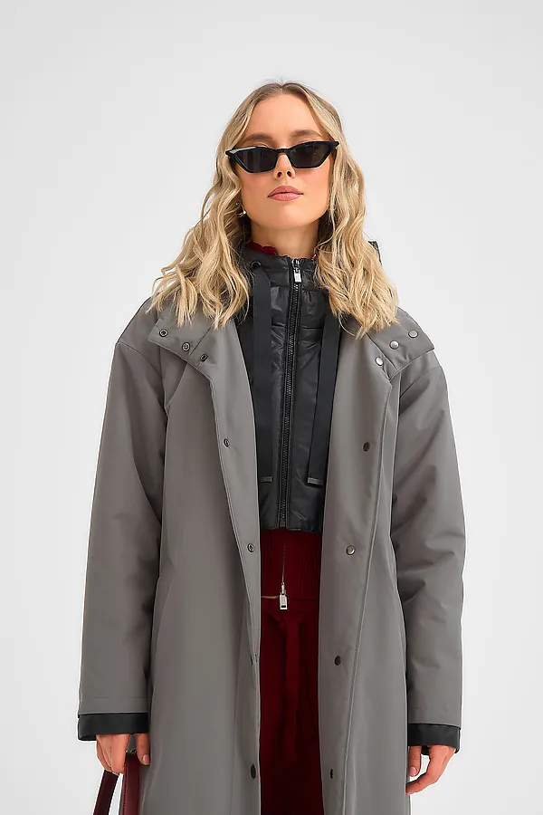  Плащ утепленный HOOPS, хаки - фото 2