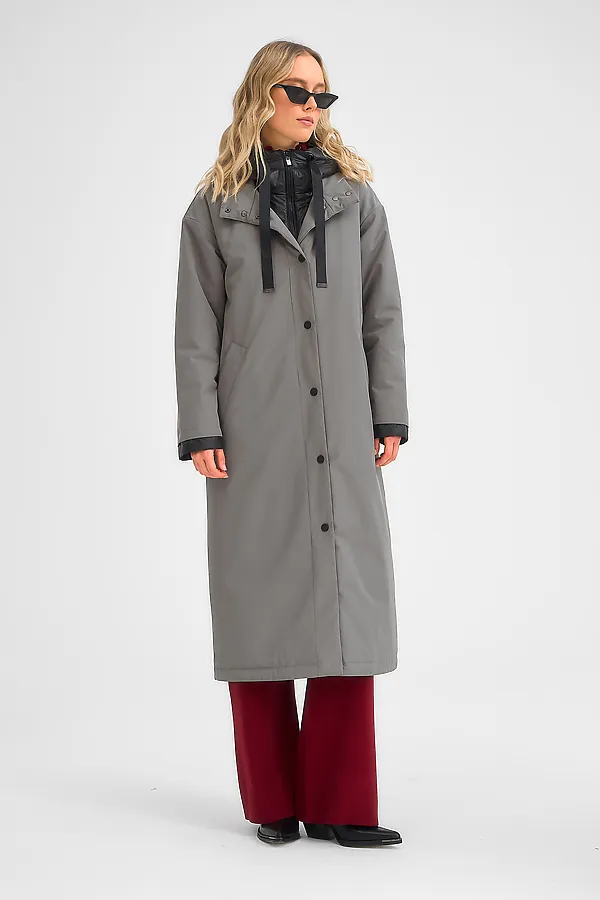  Плащ утепленный HOOPS, хаки - фото 2