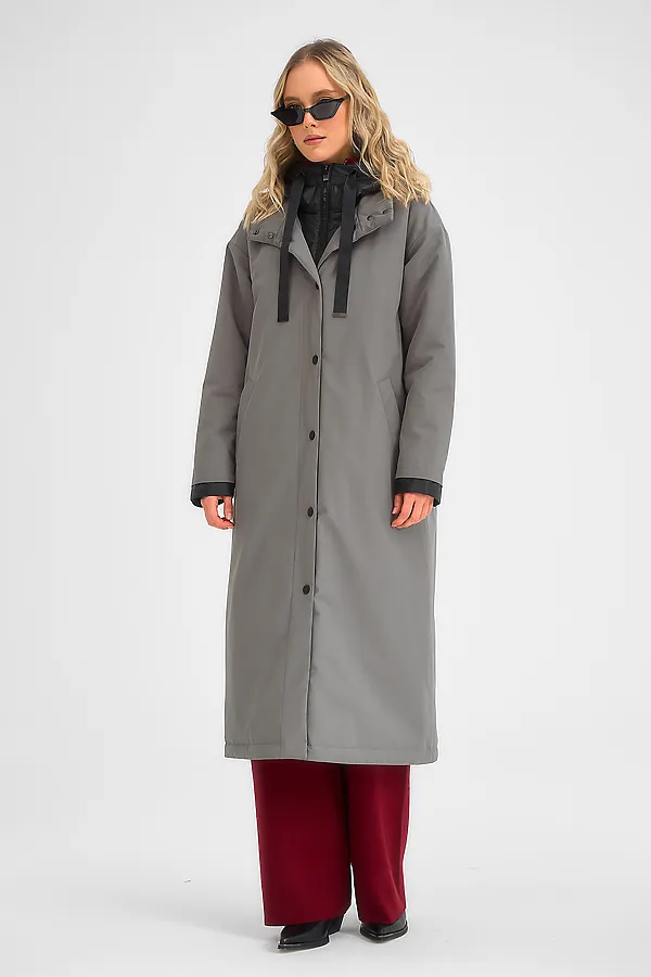  Плащ утепленный HOOPS, хаки - фото 2