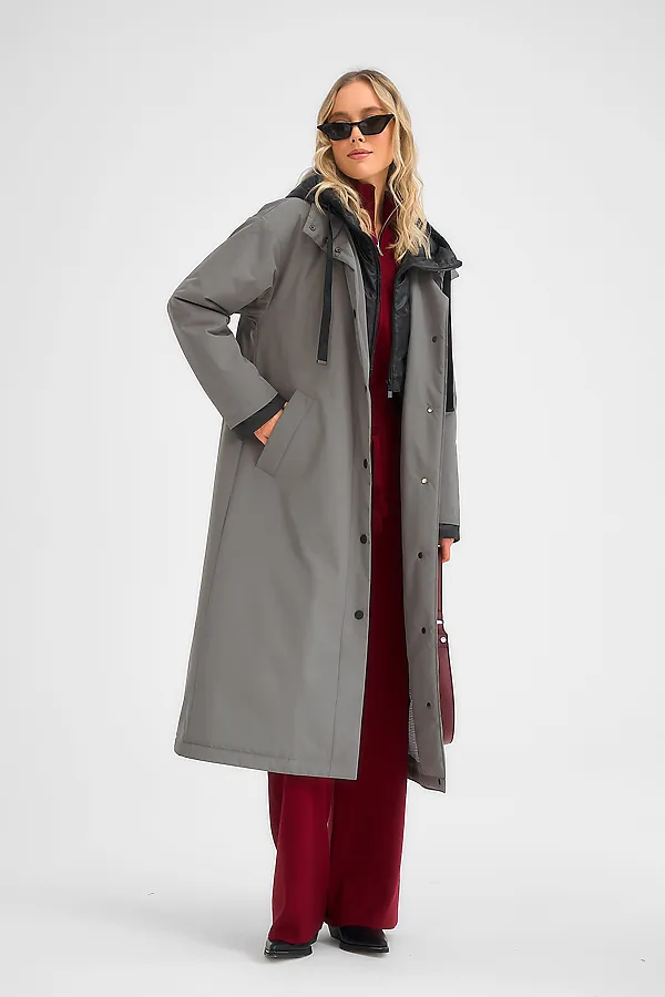  Плащ утепленный HOOPS, хаки - фото 2