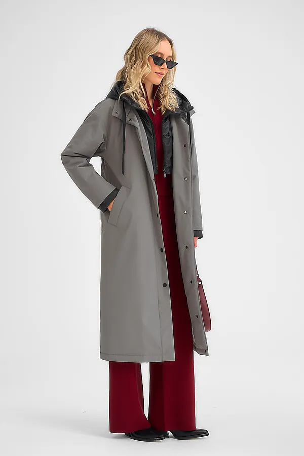  Плащ утепленный HOOPS, хаки - фото 2