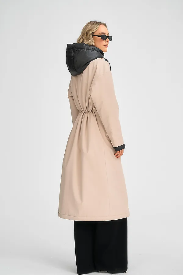 Плащ утепленный HOOPS, бежевый - фото 2