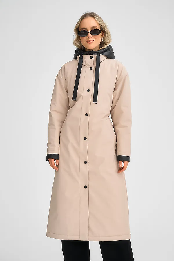 Плащ утепленный HOOPS, бежевый - фото 2