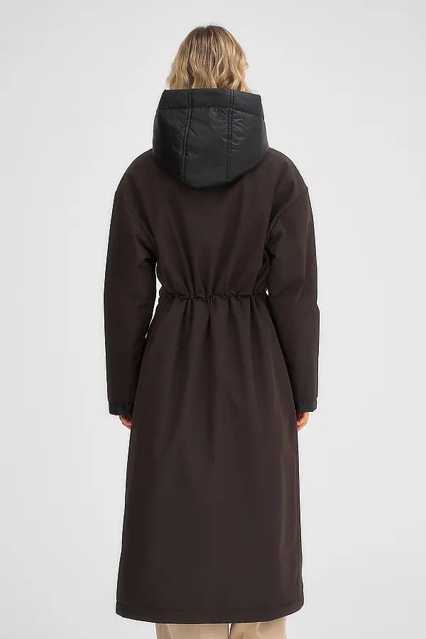 Плащ утепленный HOOPS, коричневый - фото 2