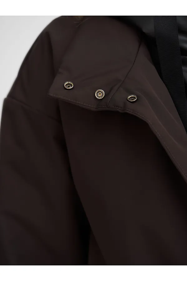 Плащ утепленный HOOPS, коричневый - фото 2