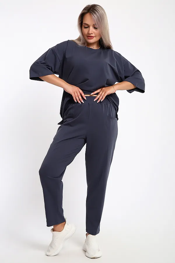 Костюм с брюками 653 НАТАЛИ, серый - фото 2