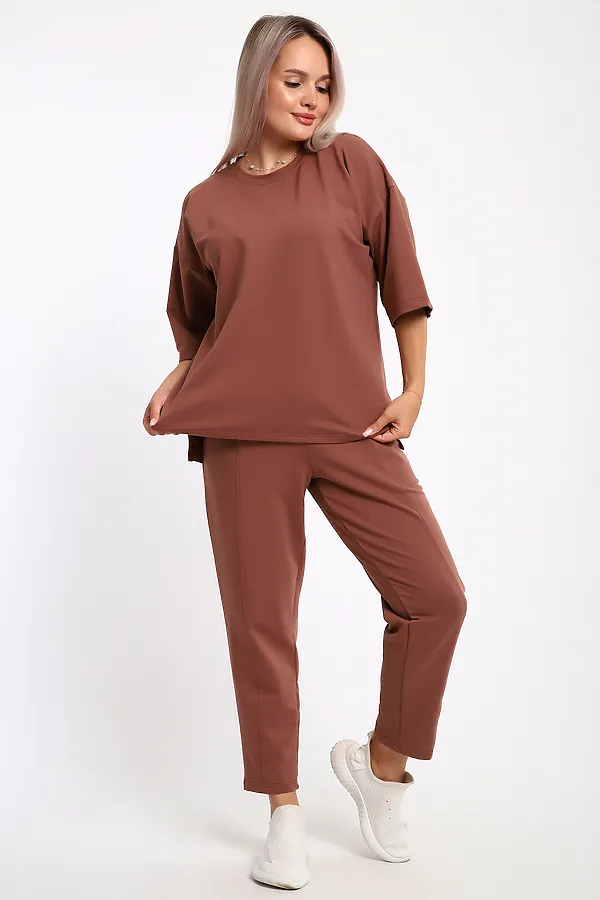 Костюм с брюками 651 НАТАЛИ, шоколадный - фото 2