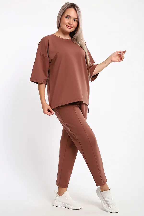 Костюм с брюками 651 НАТАЛИ, шоколадный - фото 2