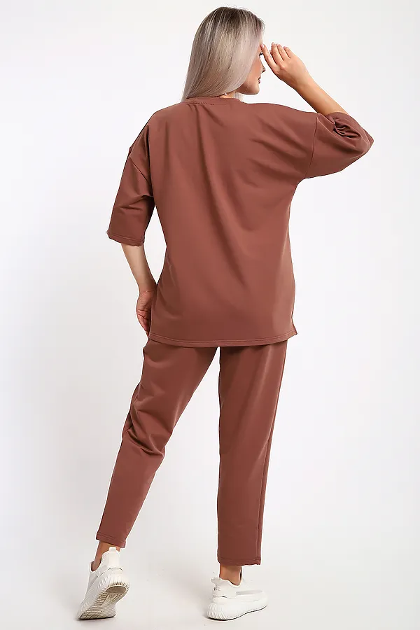 Костюм с брюками 651 НАТАЛИ, шоколадный - фото 2