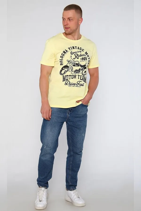 Футболка 2225 Байкер НАТАЛИ, лимонный - фото 2