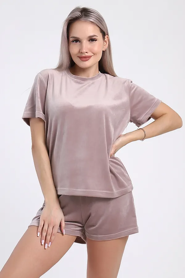 Пижама с шортами 668 НАТАЛИ, капучино - фото 2