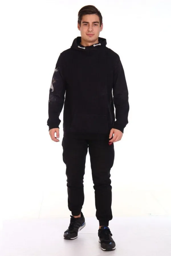 Толстовка 2302 Волк НАТАЛИ, черный - фото 2