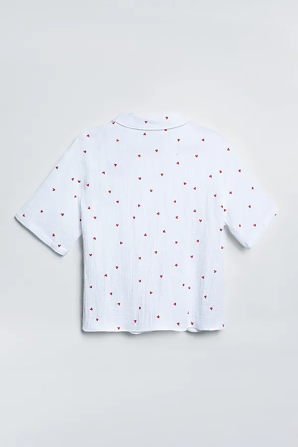 Костюм женский (жакет, шорты) MARK FORMELLE, сердечки на белом - фото 2