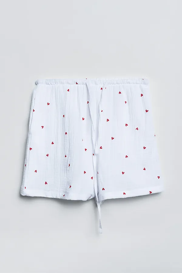 Костюм женский (жакет, шорты) MARK FORMELLE, сердечки на белом - фото 2