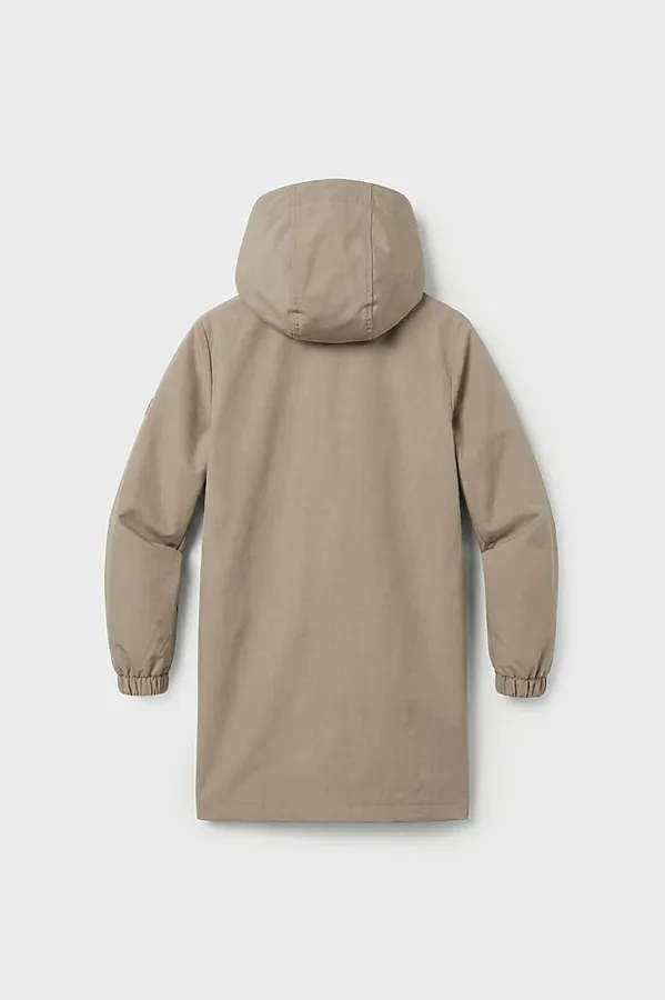 Плащ текстильный с полиуретановым покрытием для девочек PLAYTODAY, бежевый - фото 2