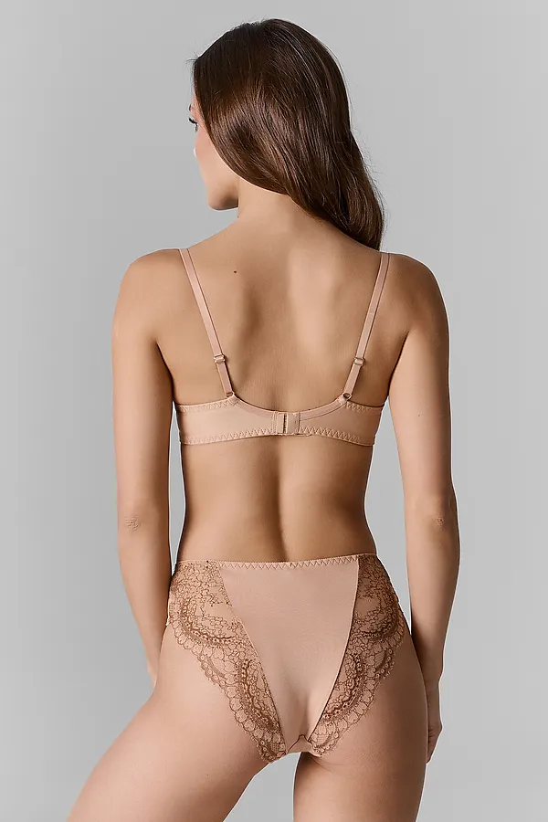 Бюстгальтер женский MARK FORMELLE, цветы на телесном - фото 2