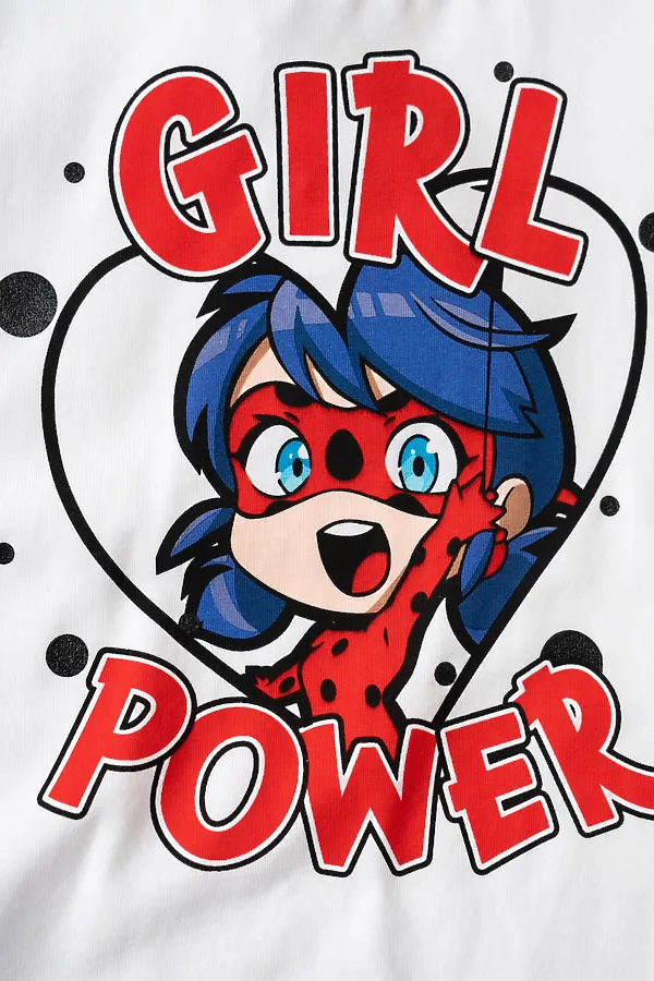 Комплект трикотажный для девочек: фуфайка (футболка), юбка-шорты PLAYTODAY, белый,красный - фото 2