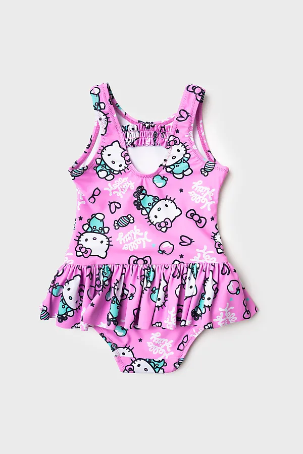 Купальник детский трикотажный для девочек PLAYTODAY, разноцветный - фото 2